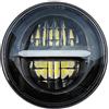 SZDPC 5,75 Pollici LED Rotondo Moto Faro con luce diurna, compatibile con Harley Davidson Sportster Dyna Softail (Nero)