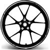Finest Folia - Adesivi per cerchioni in design GP, 16 pezzi, set completo, adatto per cerchioni da 17", 16", 18", 19", per moto, auto e bicicletta