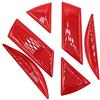 Finest Folia Finest-Folia - Adesivi 3D a gel per auto con logo, lato posteriore DM001, rosso