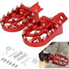 JFG RACING Pedaline Moto,Pedana Poggiapiedi Pedane Moto in Alluminio CNC per Moto 50cc Simson S51 Beta RR 50 Rieju Mrt 50 HM 50 CRF XR CR 50 70 80 100 125 CT200U Mini Bike SSR RFZ Pit Bike-Rosso