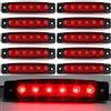 Biqing YuanGu Luci di posizione laterali a LED,12V Rosso impermeabile luci laterali a LED per camion rimorchio camion cabina autobus barca trattore camper 10pcs