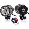 Biqing 2Pcs 40W Fari Anteriori per Moto, LED Faretti Frontali