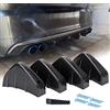 JMTBNO 4x Paraurti Posteriore per Auto Diffusore a Labbro Universale Pinna di Squalo Fibra di Carbonio Paraurti Posteriore Spoiler Diffusore Ala Splitter Anti-Urto Protezione Decorazione Accessori