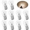Sidaqi 10PCS 382 P21/5W BAY15D 1157 lampadina 12V 21W luce freno originale fanale posteriore lampadina fendinebbia-bianco caldo