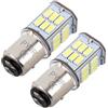 PYRJIN P21/5W 1157 Bay15d Led Lampadina 5 Watt 12V-24V Ampia Tensione, 50W Equivalente, Luce Bianca, Per Luci Di Posizione, Luce Dei Freni, Fanali Posteriori, Luce Stop Etc. 2Pz