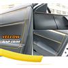 MASO - Finitura decorativa 3D universale per modanature interni auto, decorazioni pinstriping, in plastica ABS, con strumento per l'applicazione, 5 metri, colore: giallo
