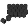 kwmobile 20x Copribulloni Compatibile con Dadi delle Ruote da 17 mm - Set 20 coperture bulloni Ruota Auto - Copricerchi in Nero
