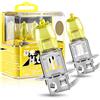Sidaqi H3 Lampadine alogene - 12V 100W 2800K Giallo Auto Fari Fendinebbia DRL, 2 pezzi