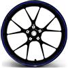 Finest Folia - Adesivi per cerchioni in design GP, 16 pezzi, set completo, adatto per cerchioni da 17", 16", 18", 19", per moto, auto e bicicletta