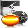 TECTICO indicatori di direzione,freccia auto,Indicatori di direzione laterali ambra 18 SMD con funzione dinamica Compatibile con BMW Mini Cooper R56 R57 R58 R59, 2 pezzi