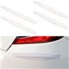 bangminda 4PCS Adesivo per Strisce Antigraffio con Protezione Antiurto per Paraurti Angolare in Gomma Universale, Bumper Protezione Paraurti Posteriore Anteriore Anticollisione Adesivo (Bianca)