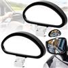 Srup 2 Pcs Grandangolo Punto Cieco Ausiliario, Auto Regolabile Grandangolo Posteriore Specchietti, Specchio Retrovisore Aggiuntivo, per Auto Furgoni Traino, Grandangolo, Regolabili, Autoscuola