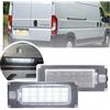 NSLUMO luci targa LED per F/iat Ducato bus furgone, P/eugeot Boxer bus | furgone, C/itroen Jumper bus furgone 2006-2025, 7000K bianco xenon 18-LED posteriore, CANbus senza errori 2Pcs