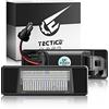 TECTICO LED Luci targa auto Lampada targa E-Mark ECE Bianco puro 6000K Canbus Nessun errore Compatibile con Nissan X-Trail T30 T31 Qashqai J10 J11 P12 R51 Juke F15,2 pezzi