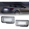 OZ-LAMPE 2 x luci posteriori targa a LED Luci posteriori 18SMD bianche con errori di impermeabilità per CLASSE E W211 CLASSE C W203 CLASSE CLS C219 CLASSE SLK R171