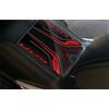 Resin Bike Adesivi Scooter Compatibile con Yamaha Tmax 500 2001-2007. Protezione Pedana Maxiscooter da Urti e Graffi. Adesivi 3D Resinati - Effetto Carbonio Grafica in Rosso
