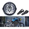 evomosa Fari Anteriori per Moto Universale, Faro Alogeno 6'' con Paralume Retrò per Cafe Racer Bobber Chopper CG125 GN125 (bianca)