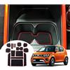 GAFAT Suzuki Ignis 2017-2024 2025 Tappetini Antiscivolo Console Centrale, Ignis 2025 Tappetino in Gomma, Portabicchiere, Contenitore Antiscivolo, Cuciture per Portiera, Suzuki Ignis Accessori (Rosso)