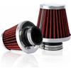 Evermotor Universal Rosso Filtro aria a doppio strato in acciaio per moto quad Scooter ATV Quad 38mm 39mm 40mm