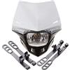 GOOFIT Fari Lampada Alogena Moto 12v H4 35w Luce Laterale Motocross Sostituzione per Pitbike Bicicleta Scooter Cafe Racer ATV Bianco