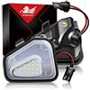 WinPower LED luci sotto specchietto Luce pozzanghera 6000K Bianco Senza errori Luci Laterali Compatibile con Passat B7/CC Maggiolino EOS Jetta6 Scirocco3 etc., 2 pezzi.