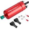 Pindex Pompa Carburante Elettrica Universale 125 Psi Alta Pressione 12V In Linea Benzina Diesel Carburante Pompa di Trasferimento, Sostituzione 0580464070, Rosso