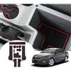 GAFAT Skoda Octavia 3 MK3 5E RS 2015-2019 Tappetini Antiscivolo per Console Centrale, Portabicchieri, Contenitori, Cuciture per Porta, Tappetini in Gomma