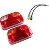 ETUKER Rimorchio Fanali Posteriori Kit, 12V Impermeabile Universale Rimorchio Luci Posteriori Kit, Con Cavo a Spina 5 Poli 30cm, Per Caravan RV Autocarro Trattore Rimorchio Luci Posteriori(1 Paio)