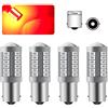 Sidaqi 4 pezzi 1156BA15S P21W Auto LED Lampadine Rosso Super Luminosa 6000K 5630 33 SMD Invertendo Le Luci dei Freni Posizione Coda Luci Proiettori Fendinebbia Posteriori 12-30V