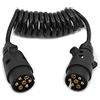 Boerni Prolunga per pannello di illuminazione a 7 pin con connettore a presa, cavo adattatore per rimorchio caravan da 2 m per conversione di traino di auto caravan