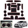 GAFAT Compatibili con Kia Ceed Proceed/XCeed GT Line 2018-2025 2026 Tappetini Antiscivolo, Tappetino in Gomma per Console Centrale, Portabicchieri, Cuciture Porta, Accessori Ceed XCeed (Rosso)