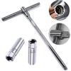 QISF Chiavi candelette 14mm 16mm | Presa a Muro Sottile a 12 Punti 3/8 Pollici | Universale Impugnatura a T Chiave Candela | per Strumento di Rimozione della Candela