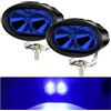 Biqing 2PCS 20W Luce Blu di Sicurezza per Carrelli Elevatori,12V 24V Spia Lampada Magazzino per la Luce del Lavoro del Trattore del Camion Offroad LED