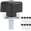 KIMISS Set di 8 viti di fissaggio a testa zigrinata per la rimozione rapida KIMISS Kit di fissaggio a rimozione rapida per hard top Dado a vite per Wrangler YJ TJ JK M8 25mm 95-16