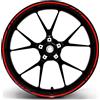 Finest Folia - Adesivi per cerchioni in design GP, 16 pezzi, set completo, adatto per cerchioni da 17", 16", 18", 19", per moto, auto e bicicletta