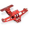 MZ-STORE Universale Porta Targa Supporti per Targhe Posteriore Per MT-01 MT-03 MT-07 MT-09 MT-10 TMAX 530 TMAX 500 YZF R1 R3 R6 R25 R125 (Rosso)