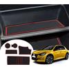 GAFAT Compatibile con Peugeot 208 e-208/2008 e-2008 GT Line 2026 2025-2020 Tappetini Antiscivolo, Tappetino Gomma per Portaoggetti Bracciolo, Portabicchieri, Cuciture Porta, 208 Accessori (Rosso)