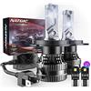 NATGIC H4 Lampadine per Fari a LED con 2PCS Lampadine LED T10, Kit di Conversione HB2 9003 Hi / Lo Beam con Driver Intelligente EMC Aggiornato, 70W 12000LM Xenon Bianco 6500K (Totale 4 Lampadine LED)