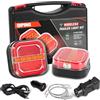 Qiping Kit Fari Posteriori LED Senza Fili 12V Magnetica fanali posteriore della radio per rimorchio auto trattor- wireless, impermeabile, ricaricabile, E-mark