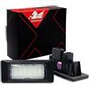 WinPower LED Luci targa per auto Lampada targa 3582 SMD con CanBus nessun errore 6000K Bianco Compatibile con la variante Touran/Sharan/Polo/Tourage/Jetta6/Golf6 ecc., 2 pezzi