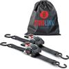 Sturdlink Cinghie di Tensionamento a Cricchetto Automatiche 50mm 3m con Ganci a S LC 750kg/1500kg x2 Pezzi | Avvolgitore Automatico | Per Rimorchio, Carrello Trasporto Moto Quad, Furgone | EN 12195-2 Sturdlink®