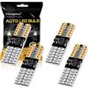 Yifengshun 4x W5W LED T10 Bulbi a cuneo Blubs blu, Canbus Nessun errore 168 501 194 Luci di posizione LED 5W Super Bright 24 LED 4014SMD per interni auto/cupola/mappa/luce di cortesia 12V