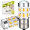AGLINT P21W LED Ambra 1156 BA15S Lampadine LED 24SMD Singolo Contatto Baionetta 12V-24V per Auto Indicatori di Direzione Fendinebbia Posteriore Segnale Fanale Luce Gialla 2 Pezzi