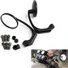 evomosa Specchietto Retrovisore Mmoto Rotondo Universale da 10 mm per Cafe Racer (Nero)