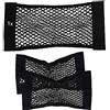 fuxunamz 3 pezzi borsa portabagagli organizer per auto, rete elastica in nylon per bagagli con nastro a gancio sottile, set di trasporto per sedile posteriore bagagliaio rete vasca, 2x(40x25cm) + 1x(60x25cm)