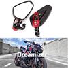 DREAMIZER 7/8 22mm Specchietti Manubrio per Moto, Moto Specchi Retrovisori per CB1000R Grom MSX125 CB500F Z1000 Z650 Z750 Z800 ER6N ER6F MT03 MT07 MT09 MT10 FZ6 FZ07 FZ09 FZ10 GSF1250 GSF600