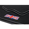 teileplus24 500-FBA Premium Tappetini Con Cucitura Decorativa e 'Union Jack' Logo per Mini I 1 R50 53 2001-2006