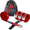 Sturdlink Cinghie di Tensione 3m 25mm 250kg con Fibbia a Camma + Borsa| Kit di 4 | per il Fissaggio e il Serraggio su Porta Bici da Auto, Portabagagli e Portapacchi Auto, Rimorchio, Moto, Trasloco, Surf