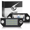 TECTICO LED Luci targa auto Lampada targa E-Mark ECE Bianco puro 6000K Canbus Nessun errore per Focus C-MAX I 03 MK2 03-08,2 pezzi