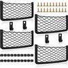 EINESIN 4 Pezzi Rete Portaoggetti Auto e Camper, Tasca Elastica con Telaio per Bagagliaio, Organizer Accessori per Van e Caravan, Adatto per Telefono, Bottiglie e Accessori